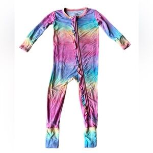 Birdie Bean Bamboo Ruffle Zippy 6-12 GUC